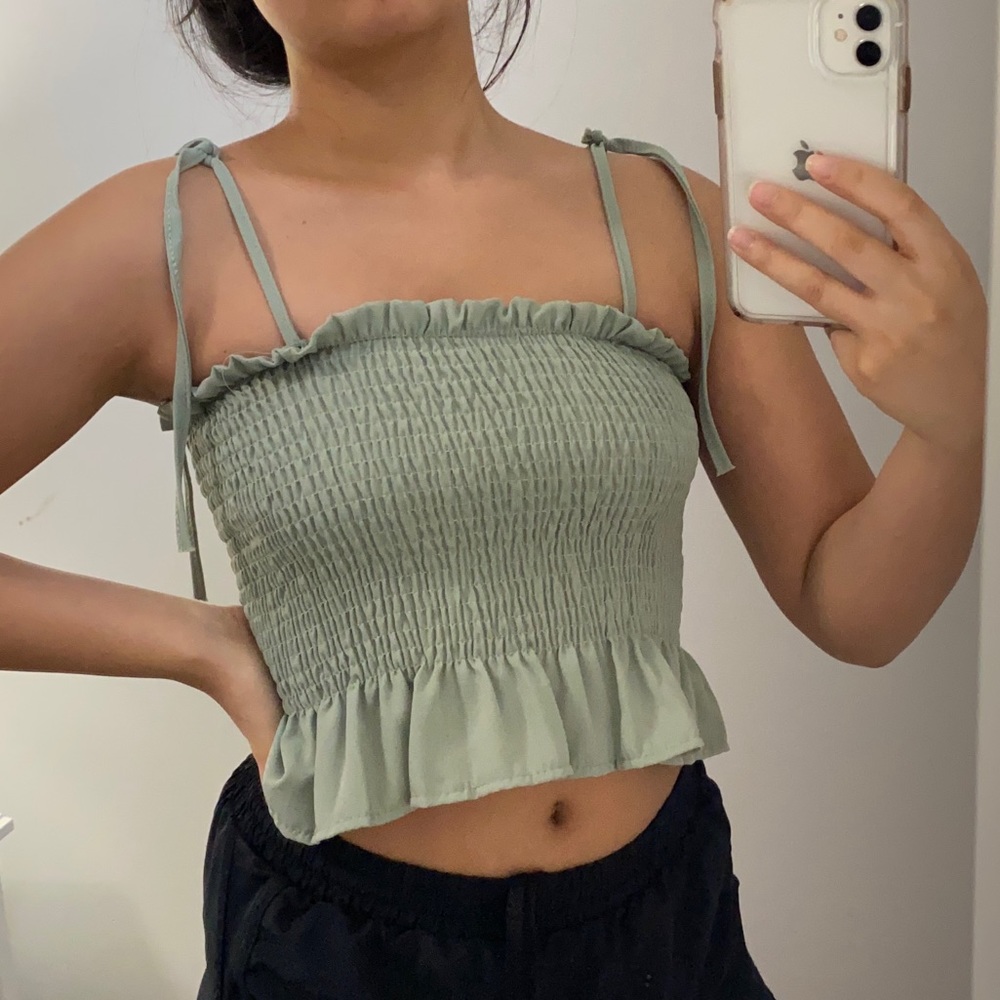 Mint Crop Top
